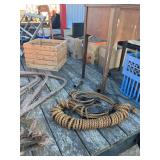 several hay hooks