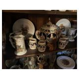 Several beer steins 