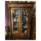 Corner glass front cabenet 