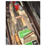 Several vintage wood working tools 