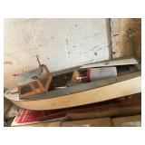 Large wood rc boat 