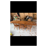 Solid oak dining chairs with 6 chairs 