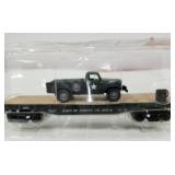 Railroad Flatcar & 1947 Power Wagon