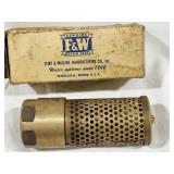 F&W Brass 1" Foot Valve in box