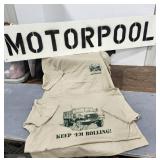Motorpool Sign & New T-Shirts (2), XL