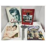 Elvis Books (4) & wind chime