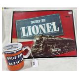 Lionel Train Sign & Coffee Cup