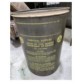 Civil Defense Survival Supplies Barrel