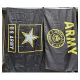 Army Flags (2), 3 ft by 5 ft.