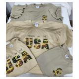 T-Shirts (4) NEW, XL, Born in the USA