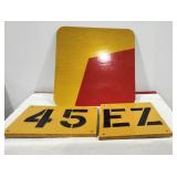 Reflector plate, wood signs