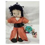Oriental Doll, pin cushion, miniature dolls