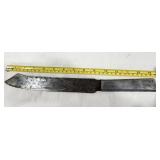 Butcher Knife,  solid metal handle