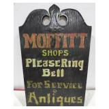 Moffitt Antique Wood Sign,