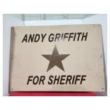 Andy Griffith For Sheriff Wood Sign
