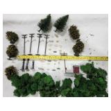 Toy Train Accessories Signs, Trees