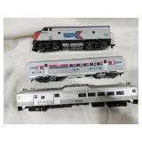 Amtrak engine, car & New Haven Car