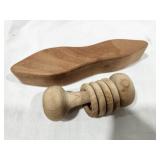 Wood Baby Rattles, 3" long,