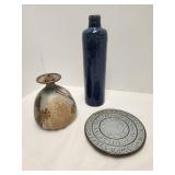 Pottery, Frankoma Trivet, Vase from NY