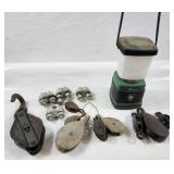 Lantern, Pulleys, clamping U bolts