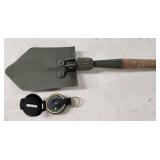 Trench Shovel & Engineers Compass