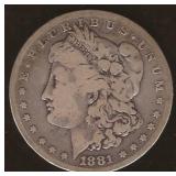 Morgan Silver Dollar Coin 1881 S