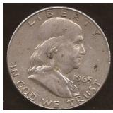 Franklin Half Dollar Silver Coin 1963 NMM