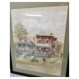 Drawing by Cleo Moffitt, framed
