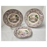 Transfer Ware Venice England Plates