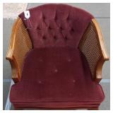 Occasional Chair, woven sides, burgundy