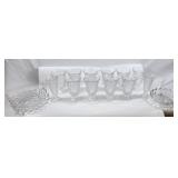 Fostoria Amercan goblets, candy dish