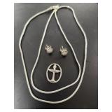 Necklace, earrings, pendant