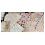 Baby Blankets, Vintage, tied Quilts