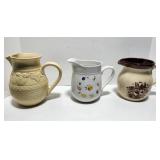 Pottery Pitchers, 3 designs