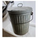 Galvanized Trash Can with lid