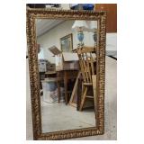 Mirror, Gold tone frame, wall hanging
