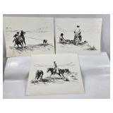 Cowboy Prints by T. P. Sharkey, (3)