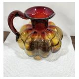 Amberina Blown Glass Pitcher