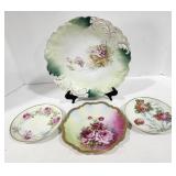 Painted Porcelain Plates  (4)