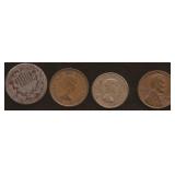 American and Canadian 4 Coin Total