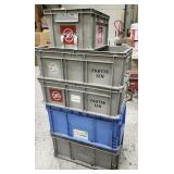 Heavy Plastic Totes (5)
