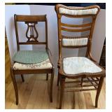 Antique Harp & Ladder Back Chairs