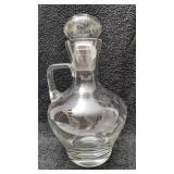 Etched Glass wine decanter