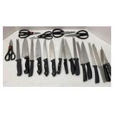 Plastic Handled Knives & Kitchen Shears