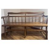 Vintage Maple Deacons Bench