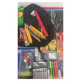 Back To School Supplies- Black Backpack
