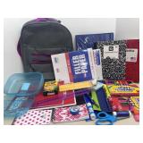 Back To School Supplies- BWap Grey & Pink Backpack