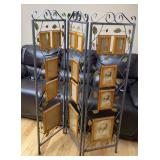 Metal room divider with 3-different size frames