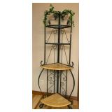 Corner Bakers Rack with Wine Bottle holders
