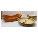 Modern Stoneware Basket & Bowls